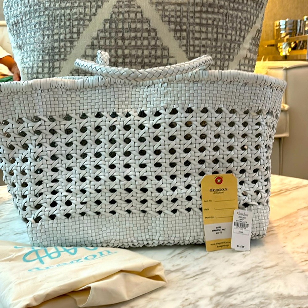 FABULOUS WHITE DRAGON diffusion Tote Handbag